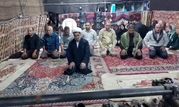  برپایی نماز جماعت در موکب بزرگ شهدای عشایر کشور در مرز بین المللی مهران 