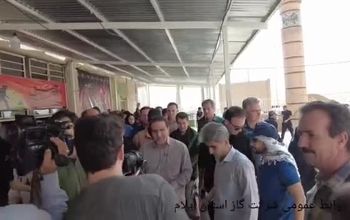بازدید استاندار محترم جناب اقای دکتر کرمی از موکب شهید عجمیان شرکت گاز استان
